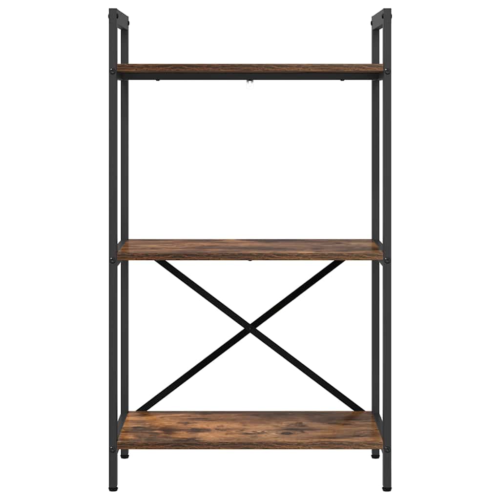 Bogreol Røget eg 56 x 34 x 96 cm Konstrueret træ