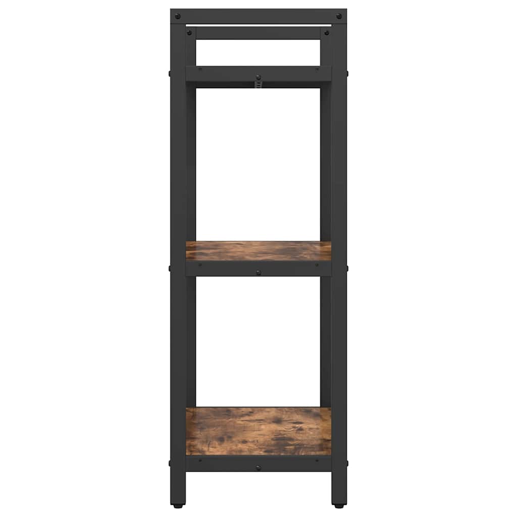 Bogreol 3 niveauer 56 x 34 x 96 cm Konstrueret træ Røget eg