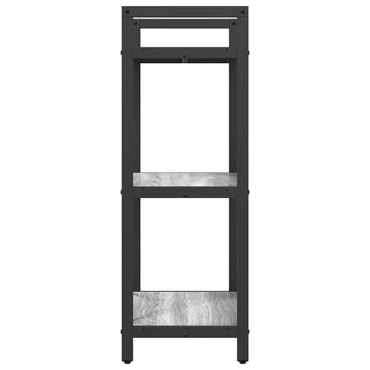 Bogreol 3 niveauer 56 x 34 x 96 cm Konstrueret træ Grå Sonoma