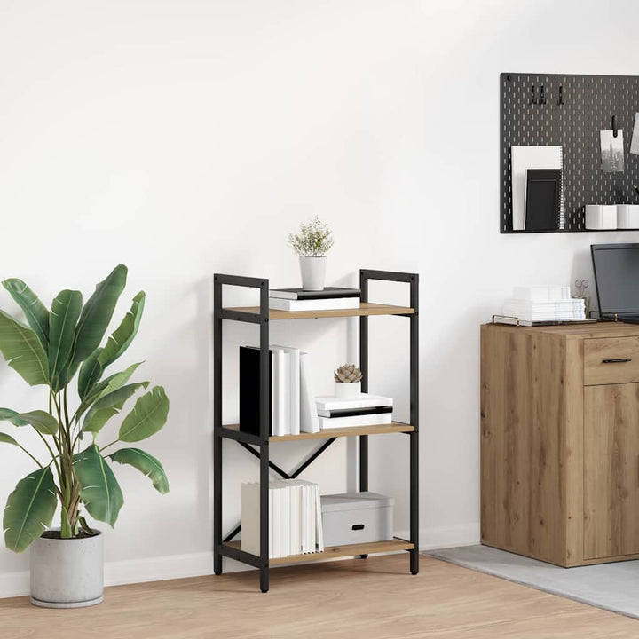 Bogreol 3 niveauer 56 x 34 x 96 cm Konstrueret træ