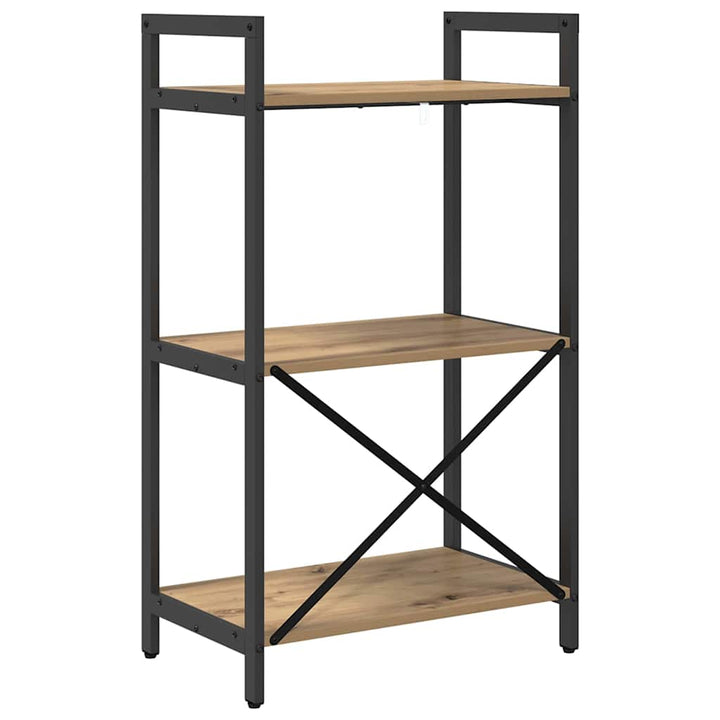Bogreol 3 niveauer 56 x 34 x 96 cm Konstrueret træ