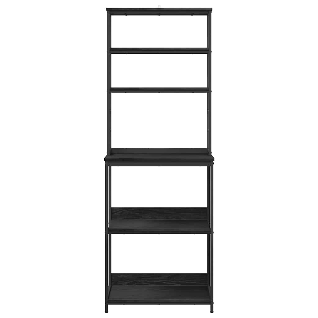 Køkkenhylde Sort eg 60 x 40 x 168 cm Konstrueret træ
