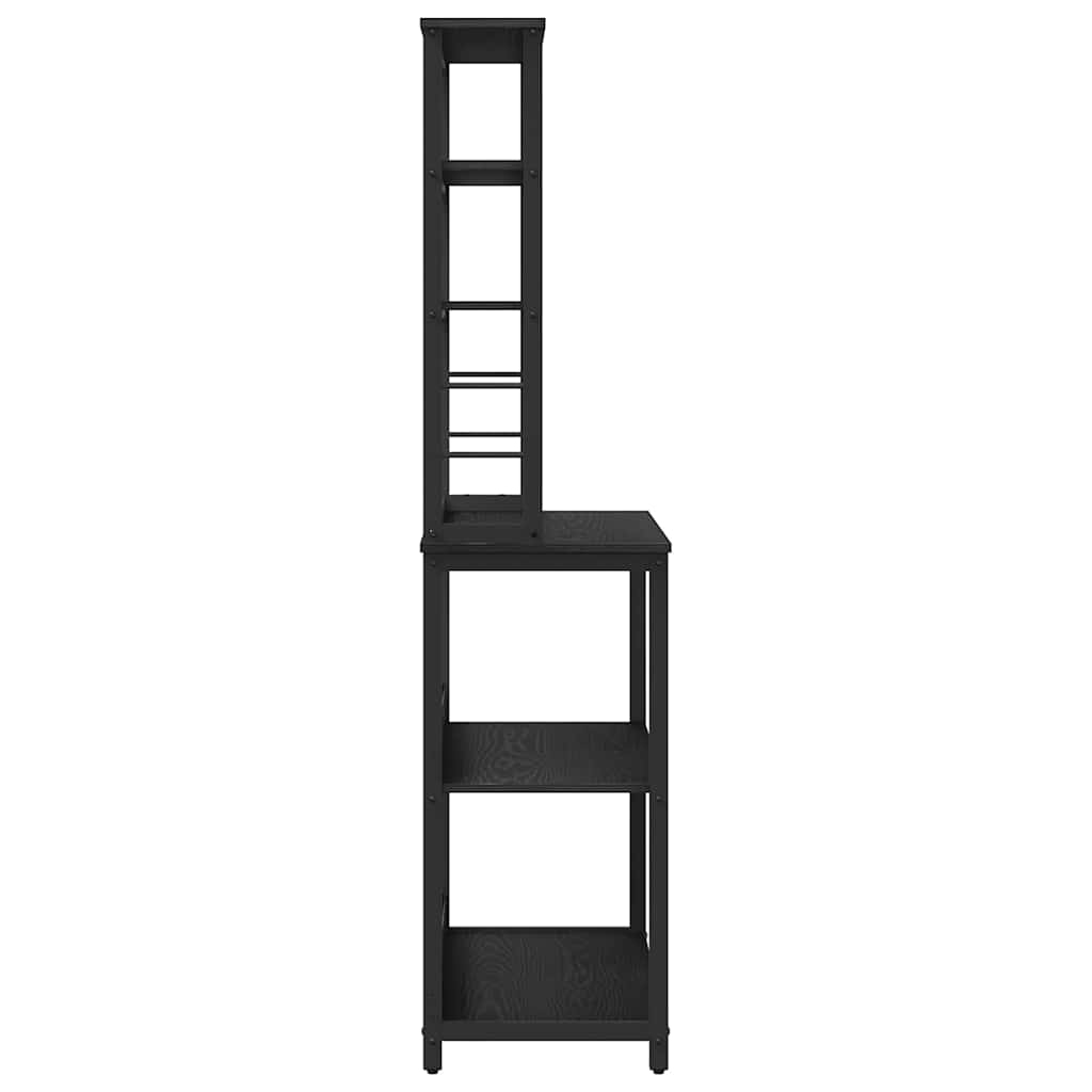 Køkkenhylde Sort eg 80 x 40 x 168 cm Konstrueret træ