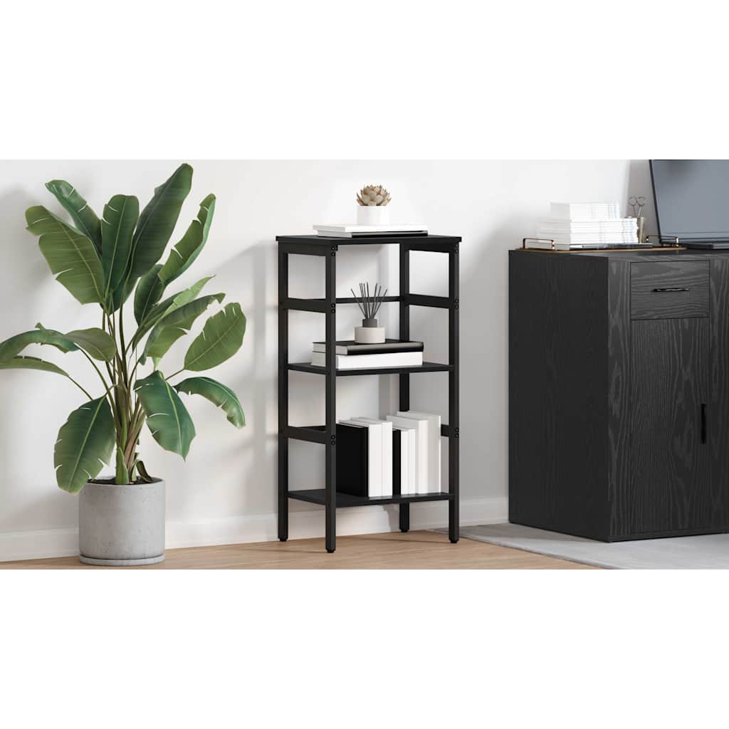 Bogreol Sort eg 40 x 29,5 x 81 cm Konstrueret træ
