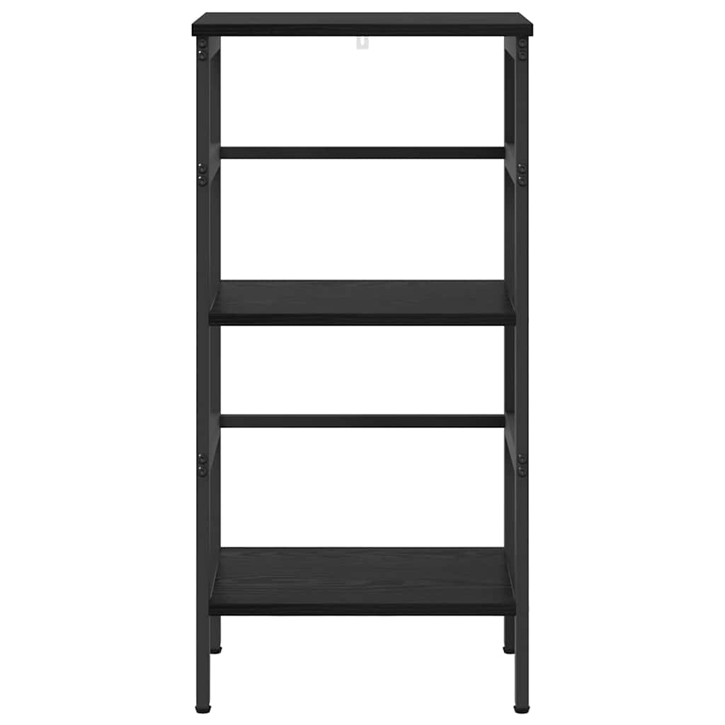 Bogreol 2 niveauer 40 x 29,5 x 81 cm Konstrueret træ Sort eg
