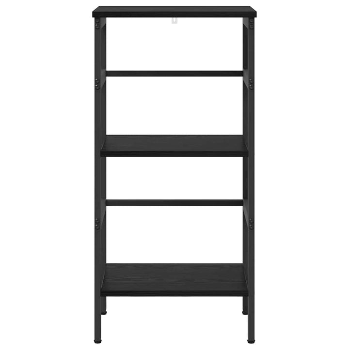 Bogreol 2 niveauer 40 x 29,5 x 81 cm Konstrueret træ Sort eg