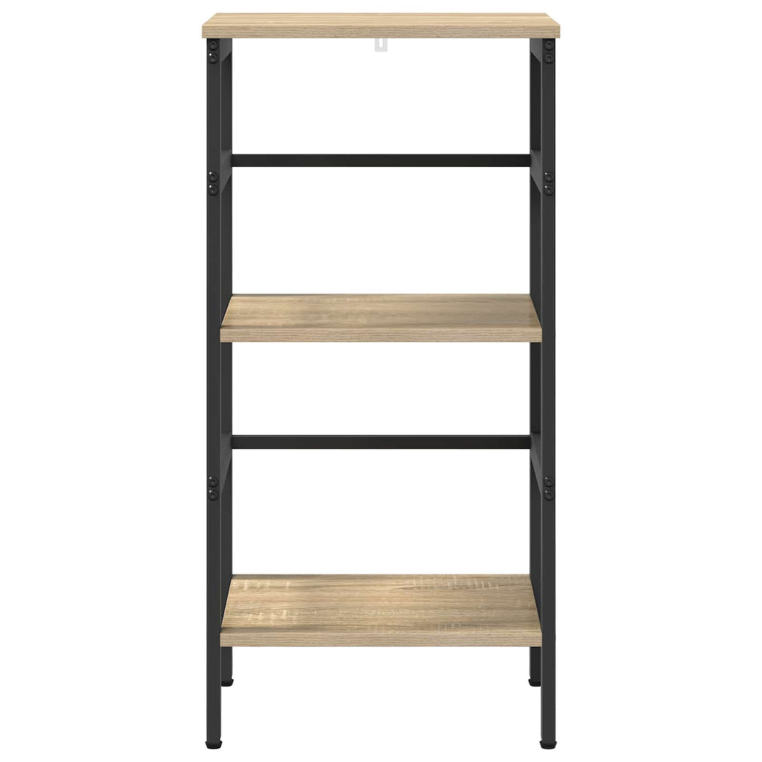 Bogreol 2 niveauer 40 x 29,5 x 81 cm Konstrueret træ Sonoma eg