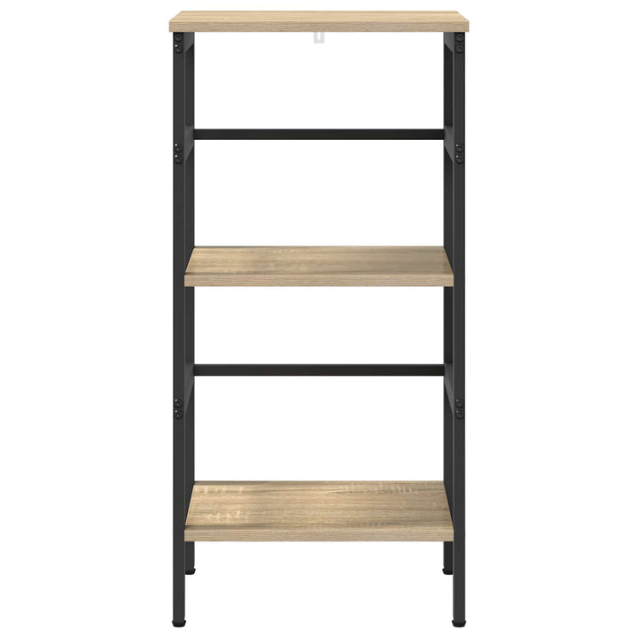 Bogreol 2 niveauer 40 x 29,5 x 81 cm Konstrueret træ Sonoma eg