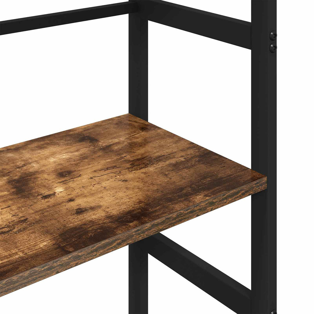 Bogreol 2 niveauer 40 x 29,5 x 81 cm Konstrueret træ Røget eg