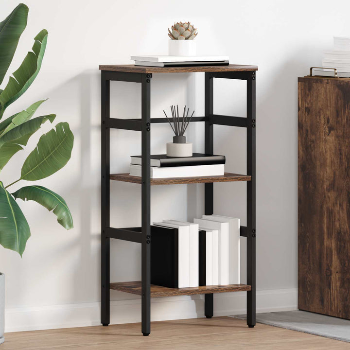 Bogreol 2 niveauer 40 x 29,5 x 81 cm Konstrueret træ Røget eg