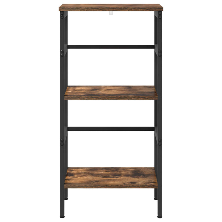 Bogreol 2 niveauer 40 x 29,5 x 81 cm Konstrueret træ Røget eg