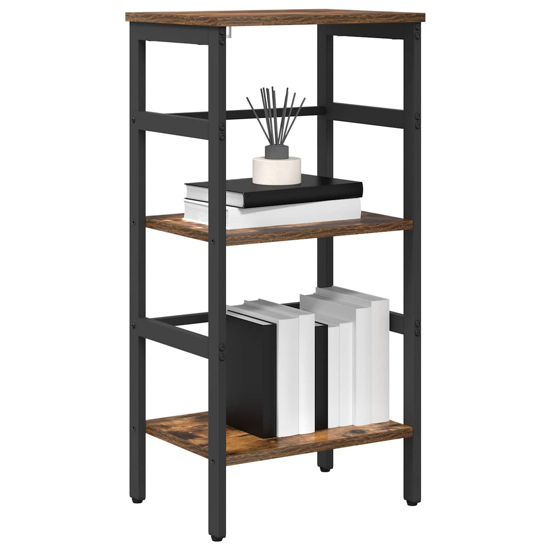 Bogreol 2 niveauer 40 x 29,5 x 81 cm Konstrueret træ Røget eg