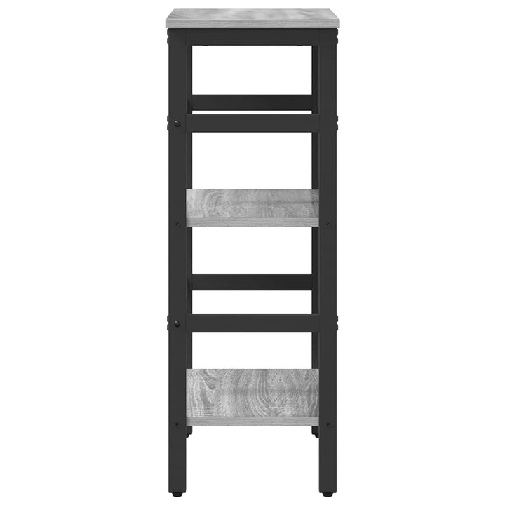 Bogreol 2 niveauer 40 x 29,5 x 81 cm Konstrueret træ Grå Sonoma
