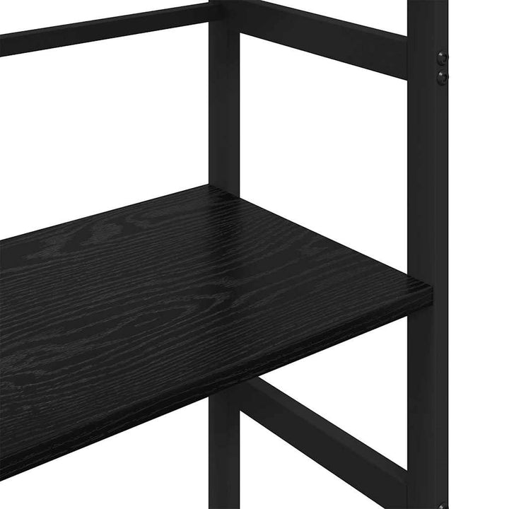 Bogreol 3 niveauer 40 x 29,5 x 115 cm Konstrueret træ Sort eg