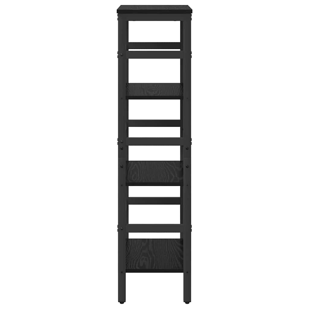 Bogreol 3 niveauer 40 x 29,5 x 115 cm Konstrueret træ Sort eg