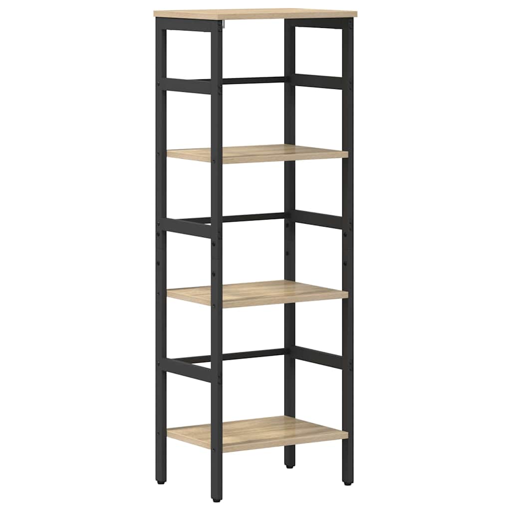 Bogreol 3 niveauer 40 x 29,5 x 115 cm Konstrueret træ Sonoma eg