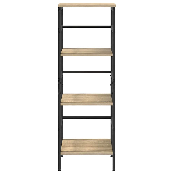 Bogreol 3 niveauer 40 x 29,5 x 115 cm Konstrueret træ Sonoma eg