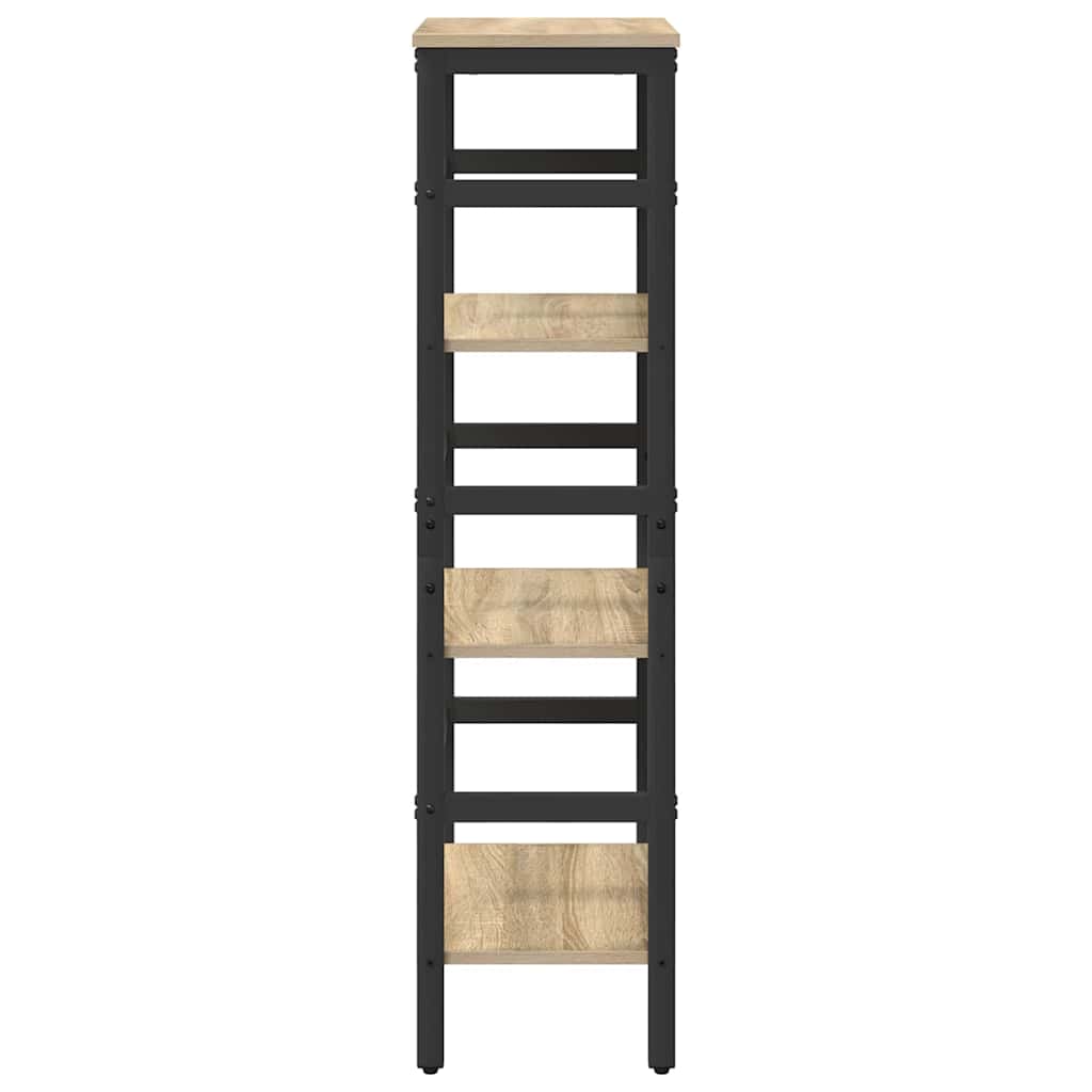 Bogreol 3 niveauer 40 x 29,5 x 115 cm Konstrueret træ Sonoma eg