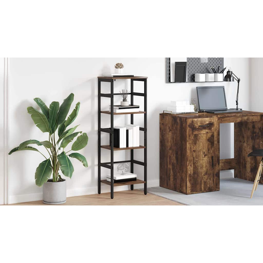 Bogreol Røget eg 40 x 29,5 x 115 cm Konstrueret træ