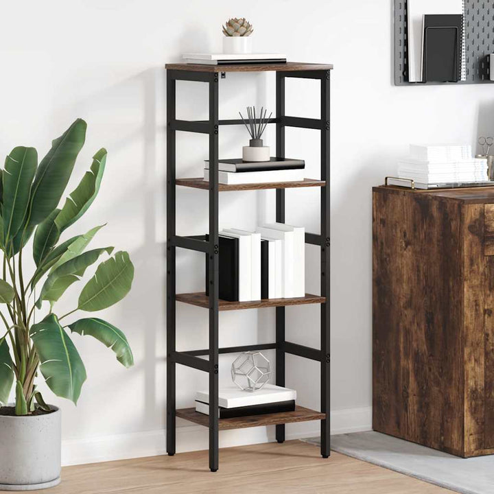 Bogreol 3 niveauer 40 x 29,5 x 115 cm Konstrueret træ Røget eg