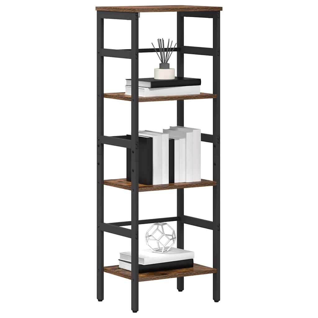 Bogreol 3 niveauer 40 x 29,5 x 115 cm Konstrueret træ Røget eg