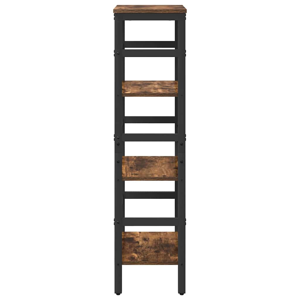 Bogreol 3 niveauer 40 x 29,5 x 115 cm Konstrueret træ Røget eg