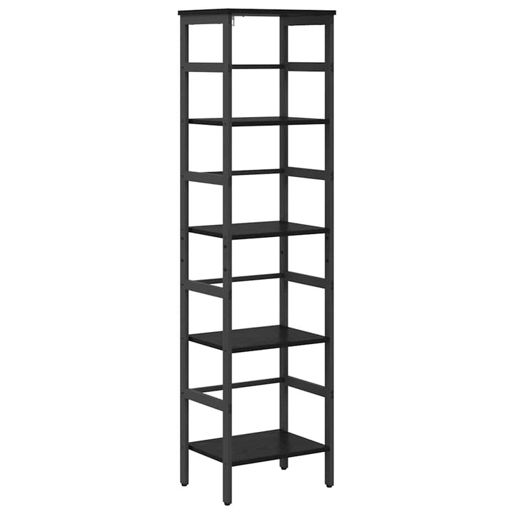 Bogreol 4 niveauer 40 x 29,5 x 149 cm Konstrueret træ Sort eg