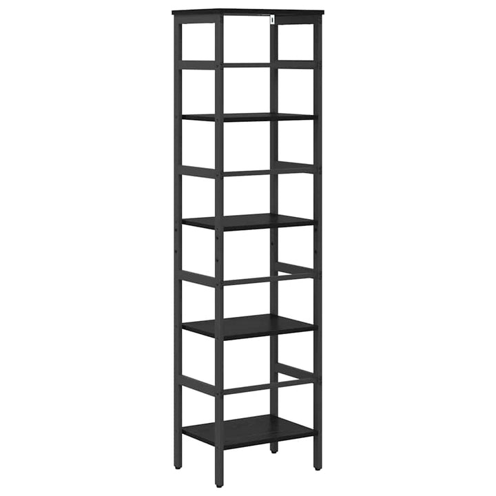 Bogreol 4 niveauer 40 x 29,5 x 149 cm Konstrueret træ Sort eg
