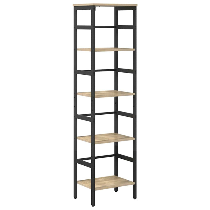 Bogreol 4 niveauer 40 x 29,5 x 149 cm Konstrueret træ Sonoma eg