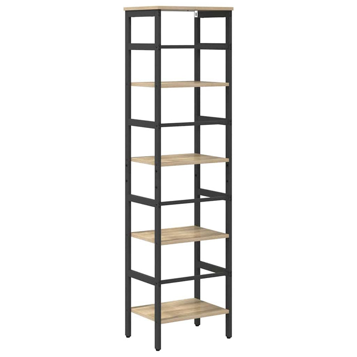 Bogreol 4 niveauer 40 x 29,5 x 149 cm Konstrueret træ Sonoma eg