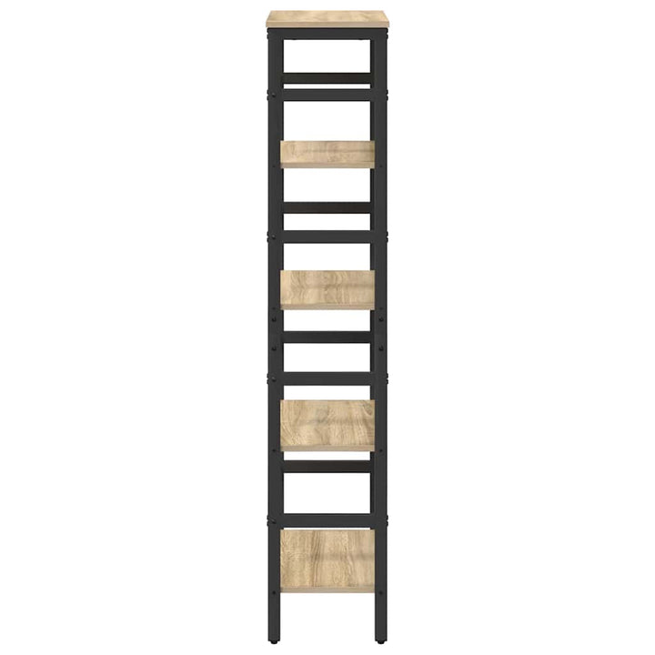 Bogreol 4 niveauer 40 x 29,5 x 149 cm Konstrueret træ Sonoma eg