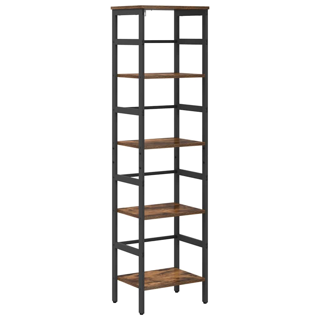 Bogreol 4 niveauer 40 x 29,5 x 149 cm Konstrueret træ Røget eg