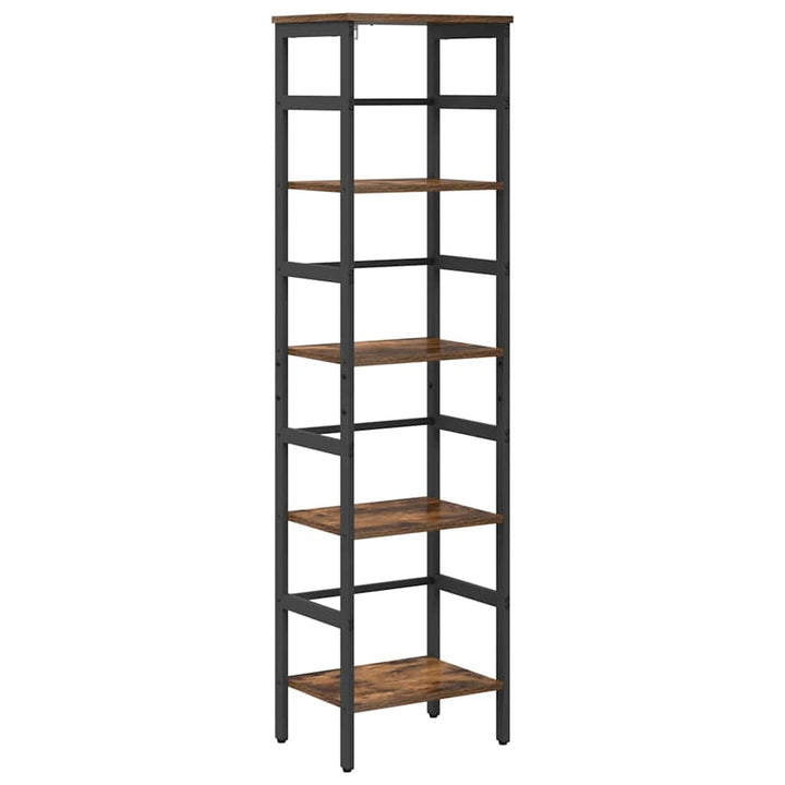 Bogreol 4 niveauer 40 x 29,5 x 149 cm Konstrueret træ Røget eg