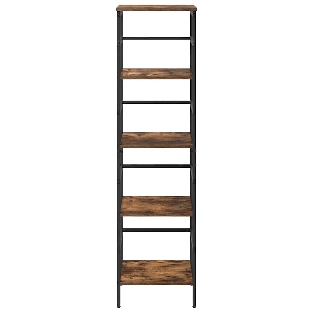 Bogreol 4 niveauer 40 x 29,5 x 149 cm Konstrueret træ Røget eg