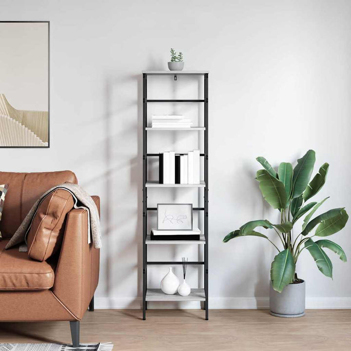Bogreol 4 niveauer 40 x 29,5 x 149 cm Konstrueret træ