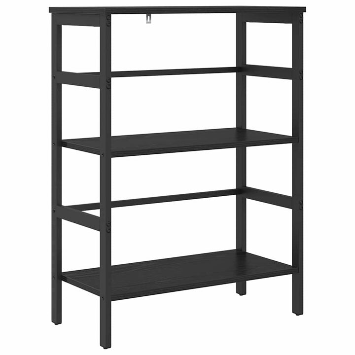 Bogreol 2 niveauer 60 x 29,5 x 81 cm Konstrueret træ Sort eg