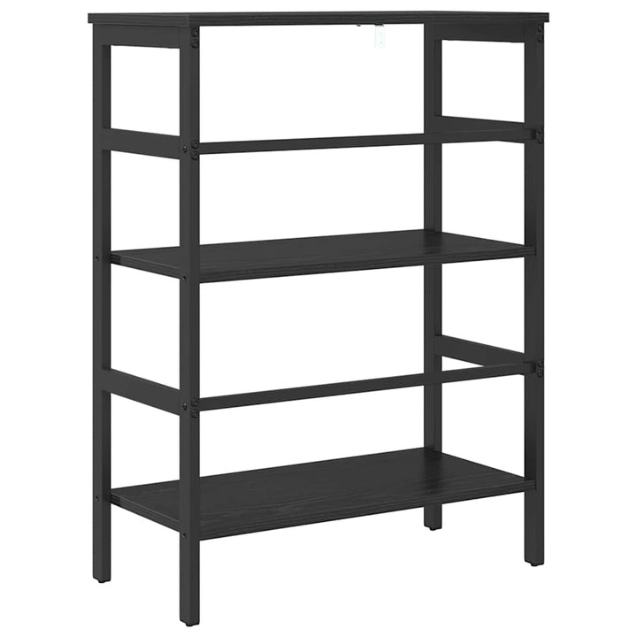 Bogreol 2 niveauer 60 x 29,5 x 81 cm Konstrueret træ Sort eg