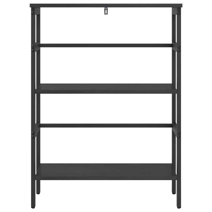 Bogreol 2 niveauer 60 x 29,5 x 81 cm Konstrueret træ Sort eg