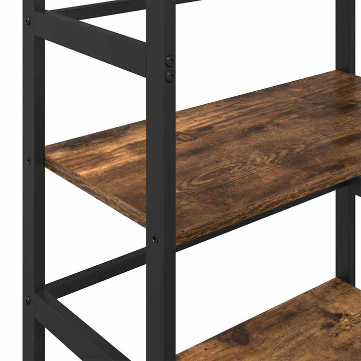 Bogreol 2 niveauer 60 x 29,5 x 81 cm Konstrueret træ Røget eg