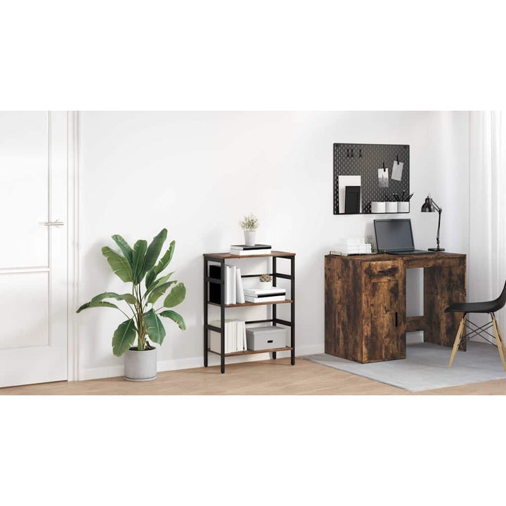 Bogreol Røget eg 60 x 29,5 x 81 cm Konstrueret træ