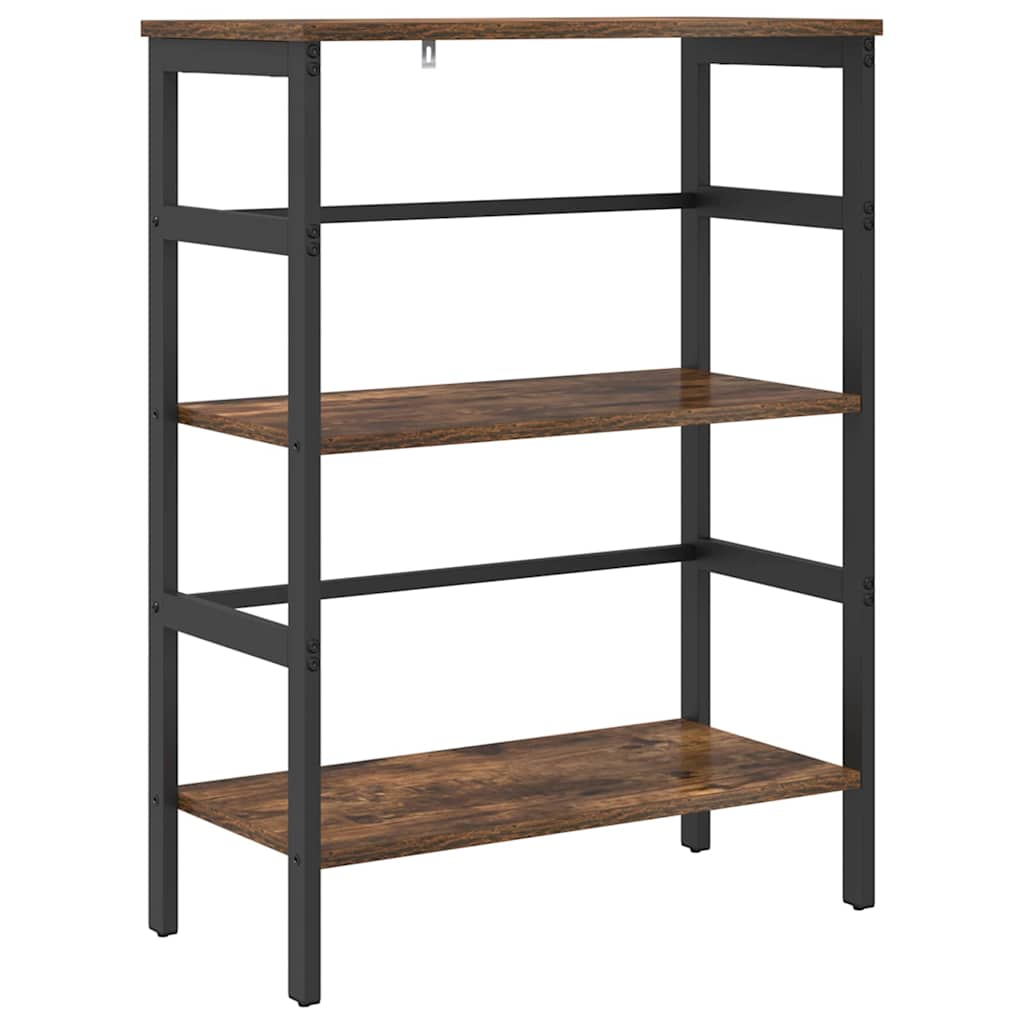 Bogreol 2 niveauer 60 x 29,5 x 81 cm Konstrueret træ Røget eg