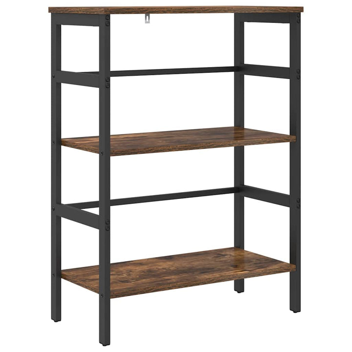 Bogreol 2 niveauer 60 x 29,5 x 81 cm Konstrueret træ Røget eg