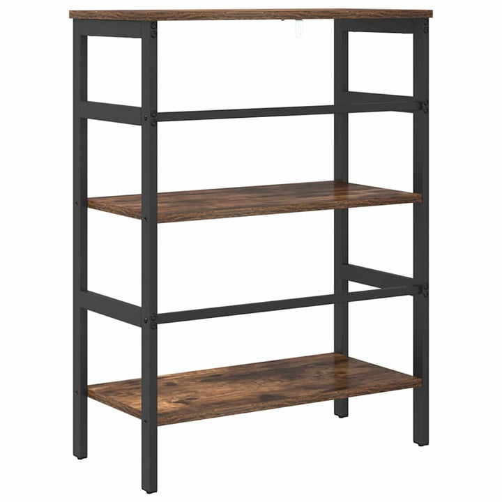Bogreol 2 niveauer 60 x 29,5 x 81 cm Konstrueret træ Røget eg