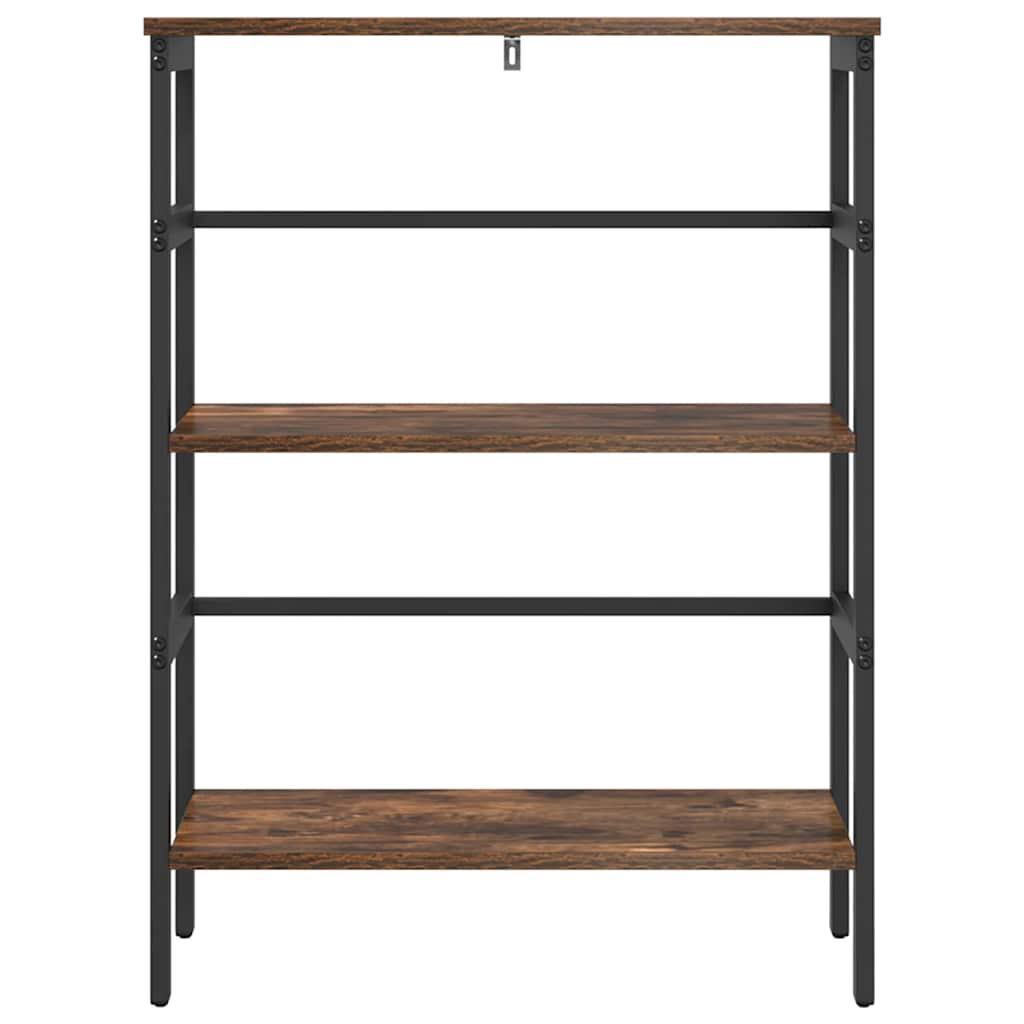 Bogreol 2 niveauer 60 x 29,5 x 81 cm Konstrueret træ Røget eg
