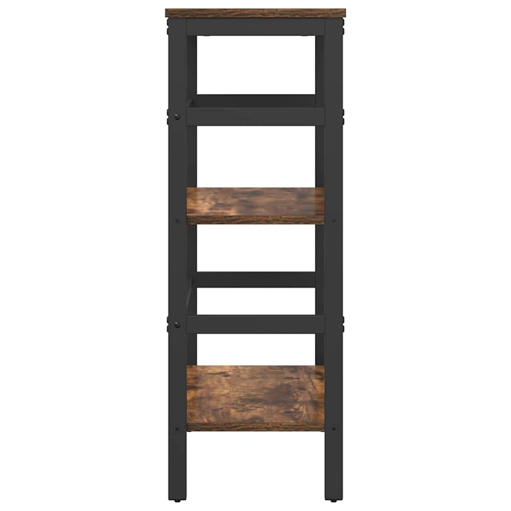Bogreol 2 niveauer 60 x 29,5 x 81 cm Konstrueret træ Røget eg