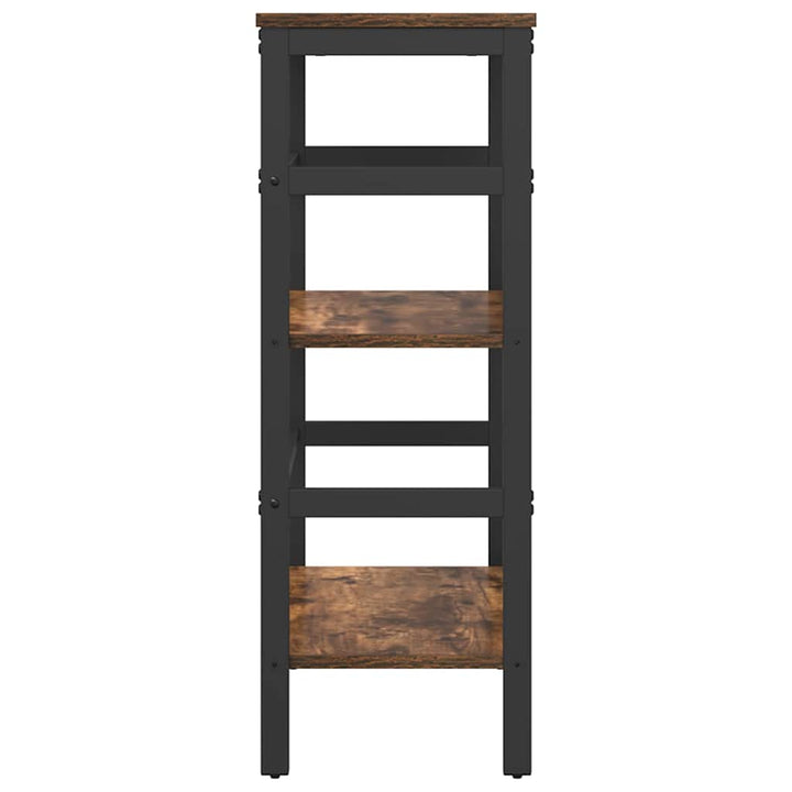 Bogreol 2 niveauer 60 x 29,5 x 81 cm Konstrueret træ Røget eg