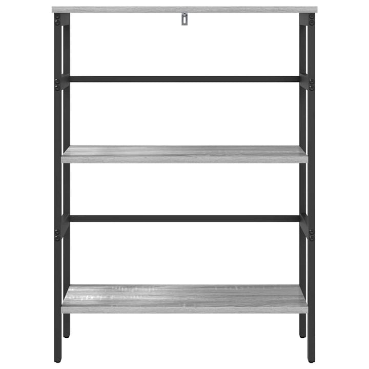 Bogreol 2 niveauer 60 x 29,5 x 81 cm Konstrueret træ Grå Sonoma