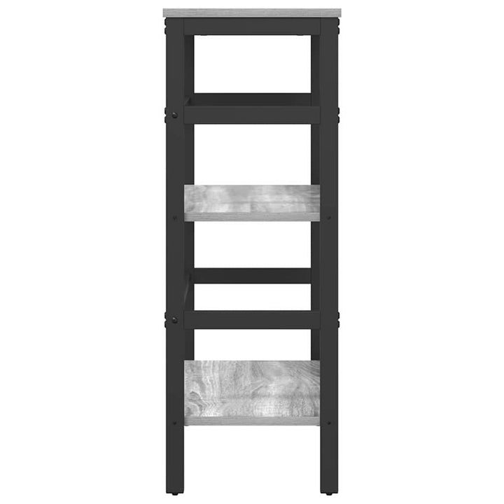 Bogreol 2 niveauer 60 x 29,5 x 81 cm Konstrueret træ Grå Sonoma