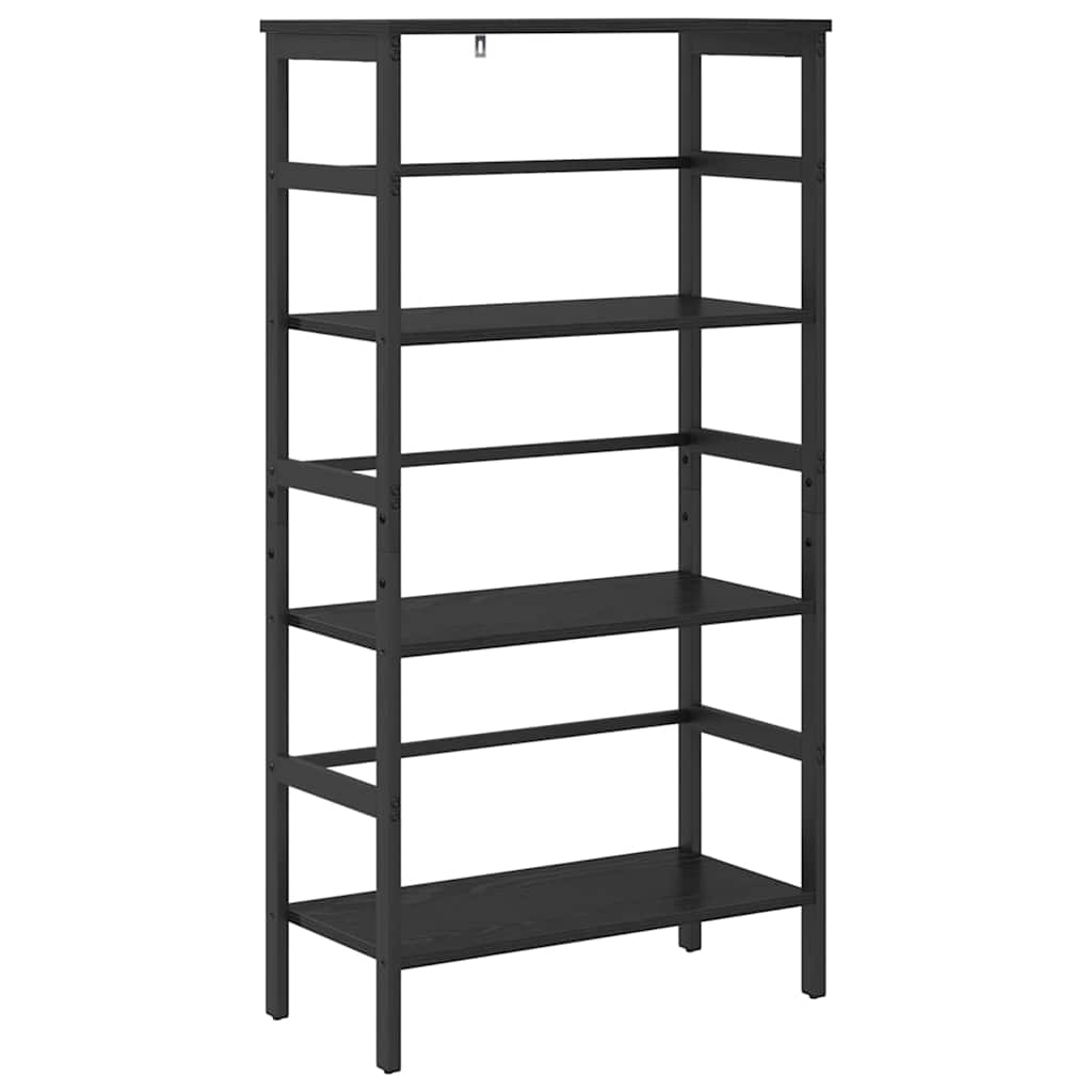 Bogreol 3 niveauer 60 x 29,5 x 115 cm Konstrueret træ Sort eg