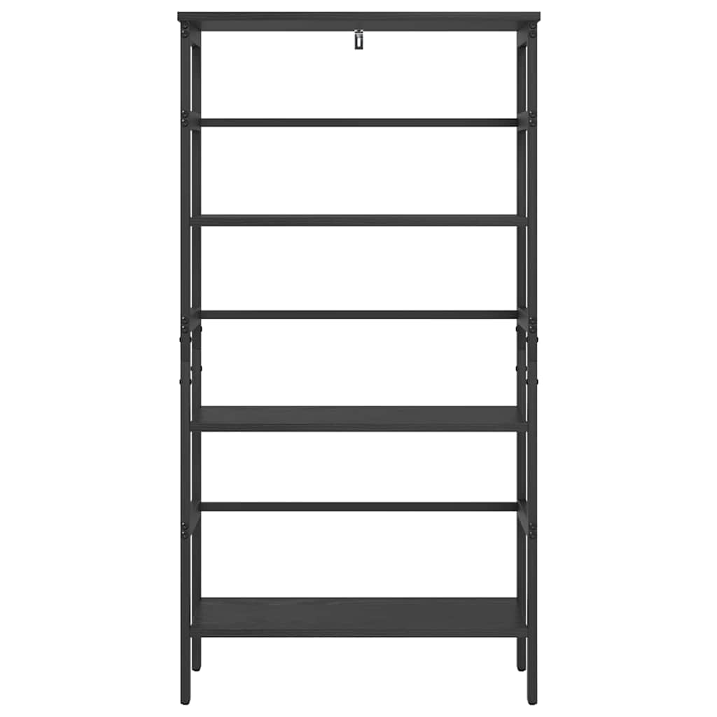 Bogreol 3 niveauer 60 x 29,5 x 115 cm Konstrueret træ Sort eg